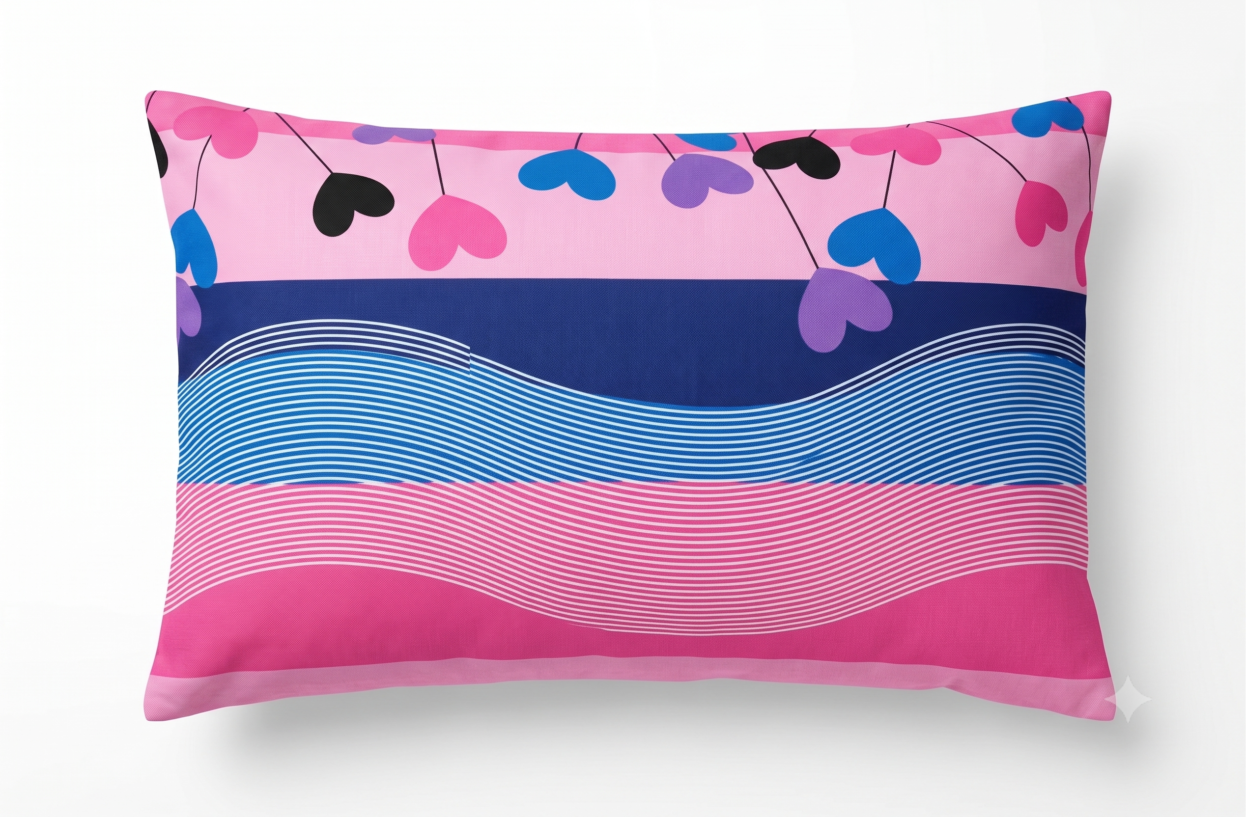 Almohada Mediana - Ondas y Corazones