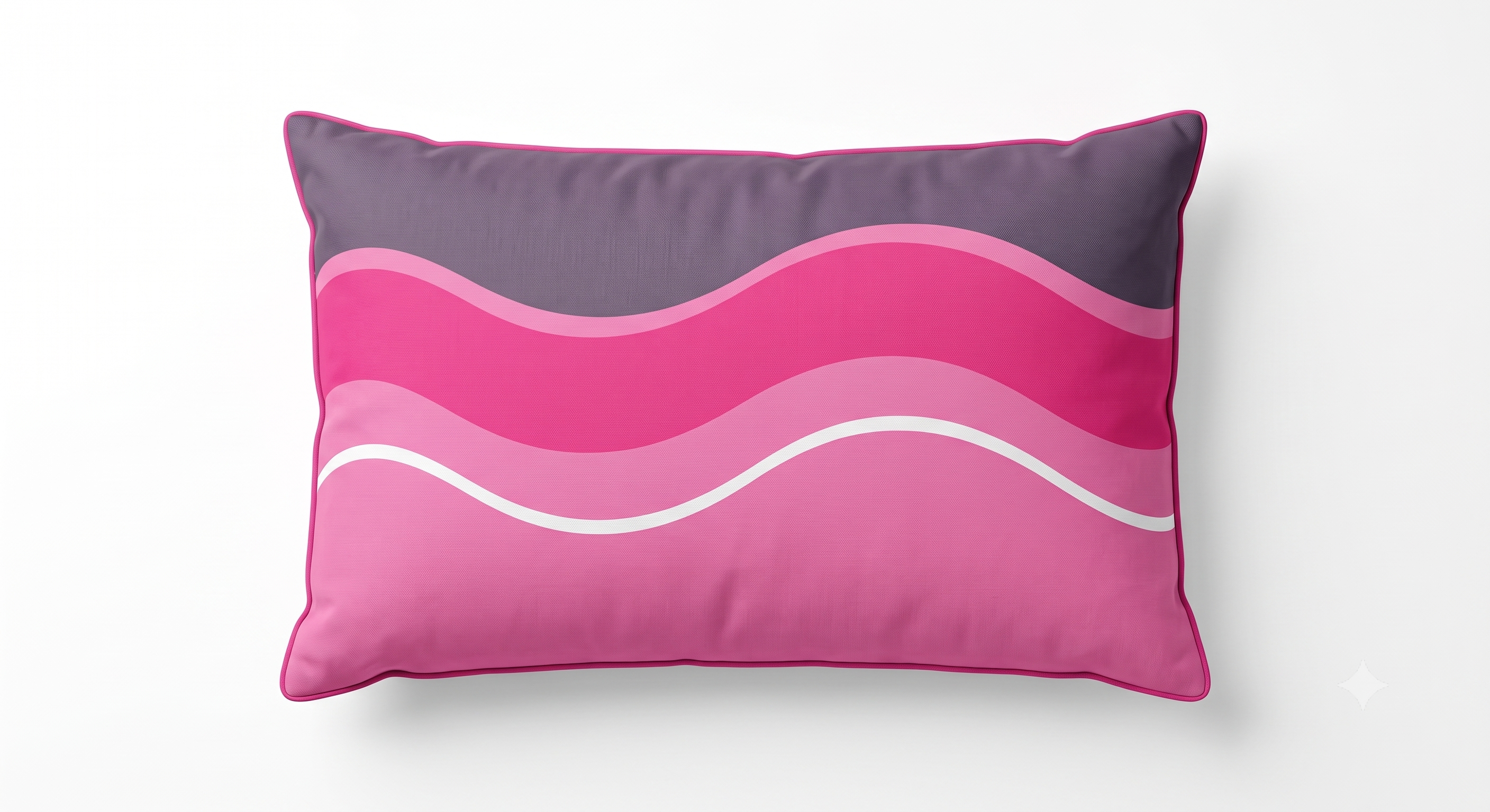 Almohada Mediana - Olas Rosas y Moradas